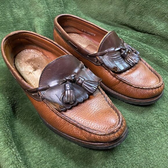 Allen Edmonds Mens Loafers Size 8D Tassel Brown Nashua Leather - Picture 2 of 15